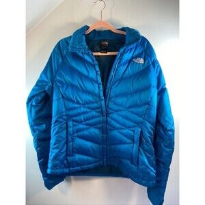 THE NORTH FACE WOMENS SIZE LARGE TEAL BLUE 550 PUFFER DOWN JACKET